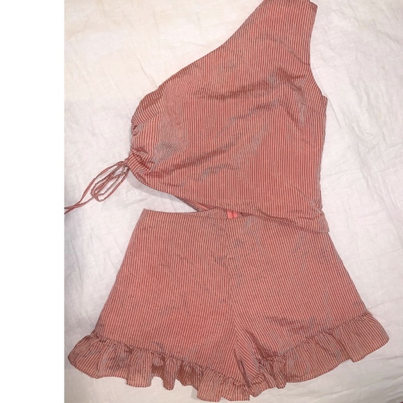 Lovers & Friends Dawson Romper In Burnt Red - Picture 3 of 8